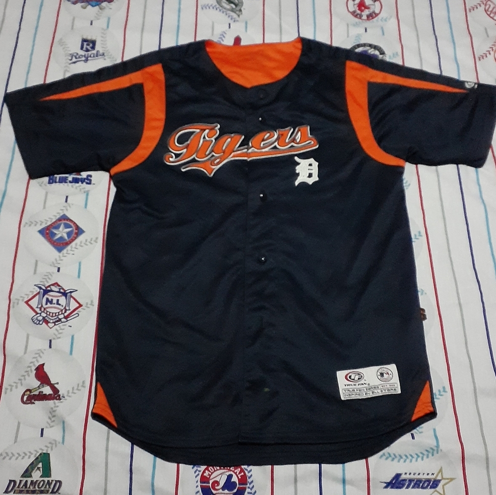 90s Detroit Tigers Vintage Authentic Sewn Baseball Jersey MLB